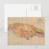 Vintage Landkarte der Jamaika Postkarte (Vorne/Hinten)