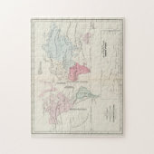 Vintage Landkarte der Welt (1865) Puzzle (Vertikal)