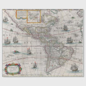 Vintage Landkarte des amerikanischen Sees Geschenkpapier (Flach)