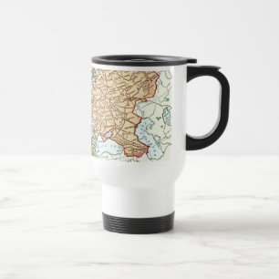 Vintage Landkarte von Europa - farbige Pastelltön Reisebecher
