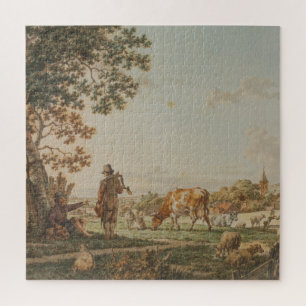 Vintage ländliche Landschaftskunst Puzzle