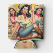 Vintage Landmädchen Dosenkühler (Vorderseite)