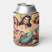 Vintage Landmädchen Dosenkühler (Kanne Rückseite)