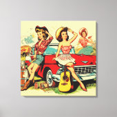 Vintage Landmädchen Leinwanddruck (Vorderseite)