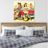 Vintage Landmädchen Leinwanddruck (Insitu (Schlafzimmer))