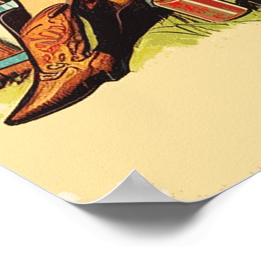 Vintage Landmädchen Poster (Ecke)