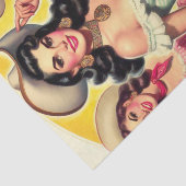 Vintage Landmädchen Seidenpapier (Ausschnitt)