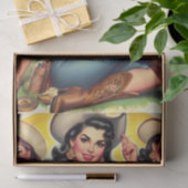 Vintage Landmädchen Seidenpapier (Geschenk)