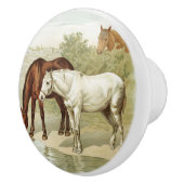 Vintage Landpferde Keramikknauf (Rechts)