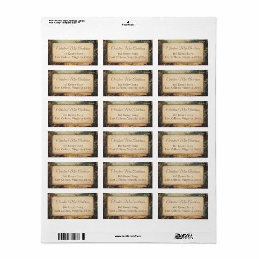 Vintage Landschaft. Anschrift / Versand / Buch Adressaufkleber (Vorne)