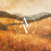 Vintage Landschaft der Wildblume Herbst Poster