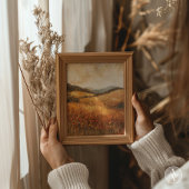 Vintage Landschaft der Wildblume Herbst Poster