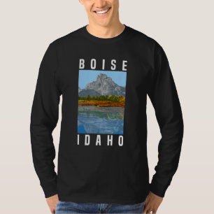 Vintage-Landschaft des Boise Idaho-Gebirges Wander T-Shirt