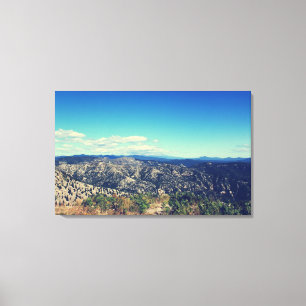 Vintage Landschaft Foto Kunst, Himmel, Berge Leinwanddruck