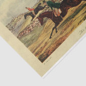 Vintage Landschaft Fox Hunt Ephemera Entdeckungsre Seidenpapier (Ausschnitt)