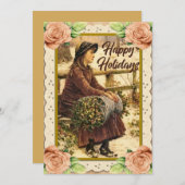 Vintage Landschaft Grußkarte Feiertagskarte (Vorne/Hinten)