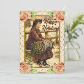 Vintage Landschaft Grußkarte Feiertagskarte (Stehend Vorderseite)