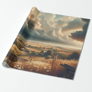 Vintage Landschaft Inspiration Geschenkpapier