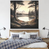Vintage Landschaft Leinwanddruck (Insitu (Schlafzimmer))