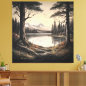 Vintage Landschaft Leinwanddruck (Insitu (Wohnzimmer))