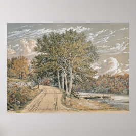 Vintage Landschaft Malerei Harlem River Poster