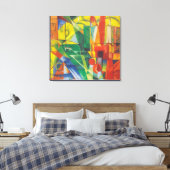 Vintage Landschaft mit Haushund und Rind Leinwanddruck (Insitu (Schlafzimmer))