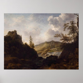 Vintage Landschaft Ölgemälde Moody Dark Academia Poster