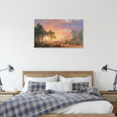 Vintage Landschaft, Oregon Trail nach Bierstadt Leinwanddruck (Insitu (Schlafzimmer))