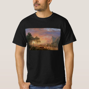 Vintage Landschaft, Oregon Trail nach Bierstadt T-Shirt