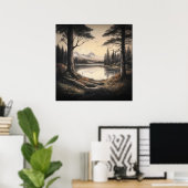 Vintage Landschaft Poster (Heimbüro)
