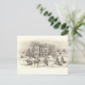 Vintage Landschaft Postkarte (Stehend Vorderseite)