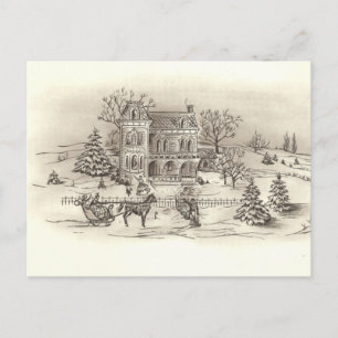 Vintage Landschaft Postkarte