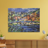 Vintage Landschaft Sazava Leinwanddruck (Insitu (Wohnzimmer))