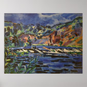 Vintage Landschaft Sazava Poster (Vorne)