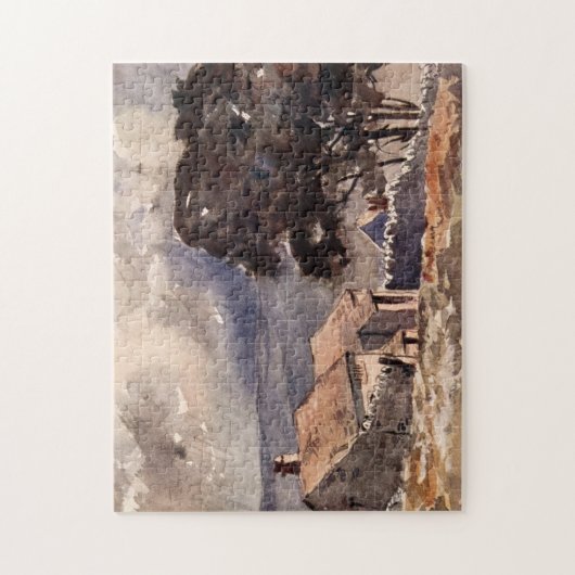 Vintage Landschaft Sturmhöhe Bronte Puzzle (Vertikal)