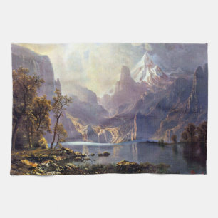 Vintage Landschaft, Tahoe-See bei Albert Bierstadt Geschirrtuch