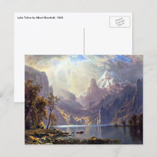 Vintage Landschaft, Tahoe-See bei Albert Bierstadt Postkarte