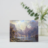 Vintage Landschaft, Tahoe-See bei Albert Bierstadt Postkarte (Stehend Vorderseite)