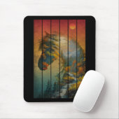 Vintage Landschaft von Pferden Landschaft Mousepad (Mit Mouse)