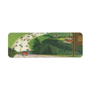 Vintage Landschaftliche amerikanische Autobahnen, 