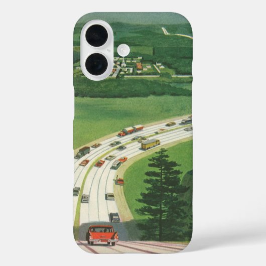 Vintage Landschaftliche amerikanische Autobahnen, Case-Mate iPhone Hülle (Rückseite)