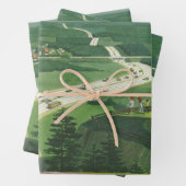 Vintage Landschaftliche amerikanische Autobahnen, Geschenkpapier Set (Beispiel)