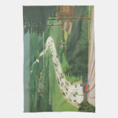 Vintage Landschaftliche amerikanische Autobahnen, Geschirrtuch (Vertikal)