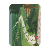 Vintage Landschaftliche amerikanische Autobahnen, Magnet (Vertikal)