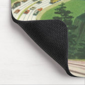 Vintage Landschaftliche amerikanische Autobahnen, Mousepad (Ecke)