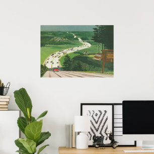 Vintage Landschaftliche amerikanische Autobahnen,  Poster