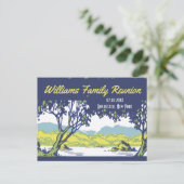 Vintage Landschaftliche Stammbaum-Wiedersehen Ankündigungspostkarte (Stehend Vorderseite)