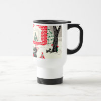 Vintage Landschafts-Gruß-Reise-Tasse
