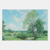 Vintage Landschaftsbaum-Szenendekoupagation Geschenkpapier Set (Vorderseite 3)