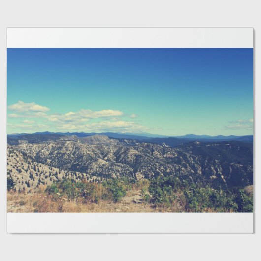 Vintage Landschaftsfotografie Geschenkpapier (Flach)